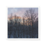 Winter Sunrise I Pastel Nature Landscape Napkins