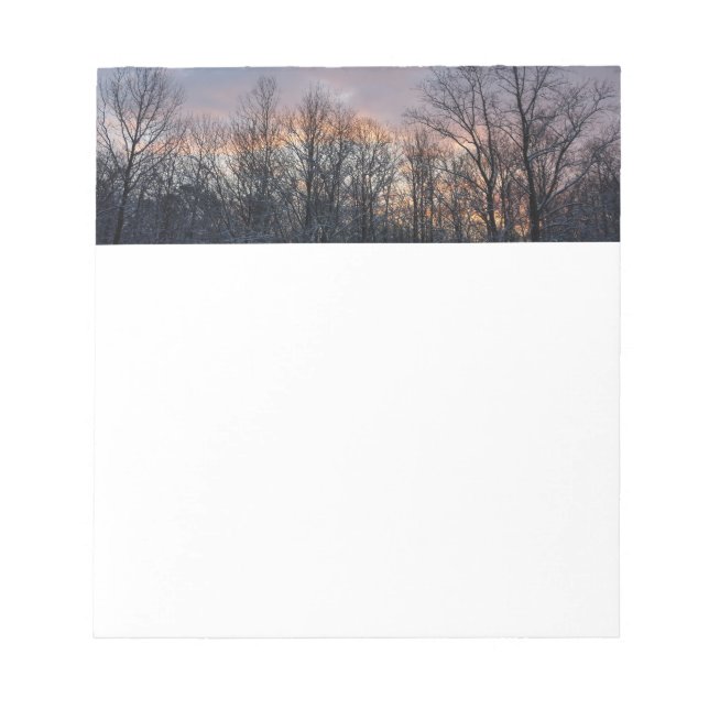 Winter Sunrise I Pastel Nature Landscape Notepad (Front)