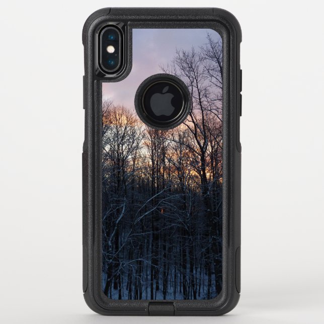 Winter Sunrise I Pastel Nature Landscape Otterbox iPhone Case (Back)