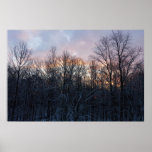 Winter Sunrise I Pastel Nature Landscape Poster