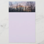 Winter Sunrise I Pastel Nature Landscape Stationery