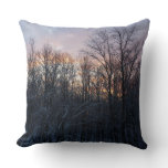 Winter Sunrise I Pastel Nature Landscape Throw Pillow