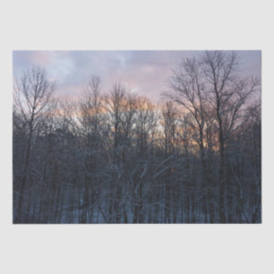 Winter Sunrise I Pastel Nature Landscape Tissue Paper