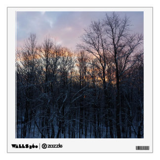 Winter Sunrise I Pastel Nature Landscape Wall Decal