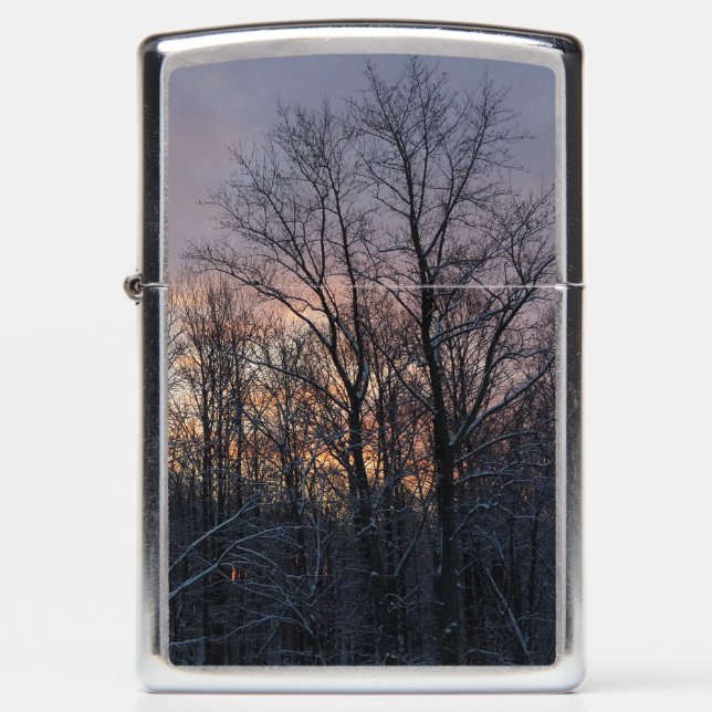 Winter Sunrise I Pastel Nature Landscape Zippo Lighter (Front)