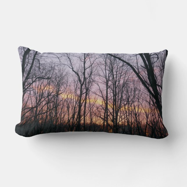 Winter Sunrise II Lumbar Pillow (Front)