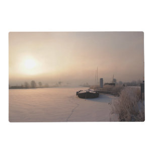 Winter sunrise in the Netherlands placemat