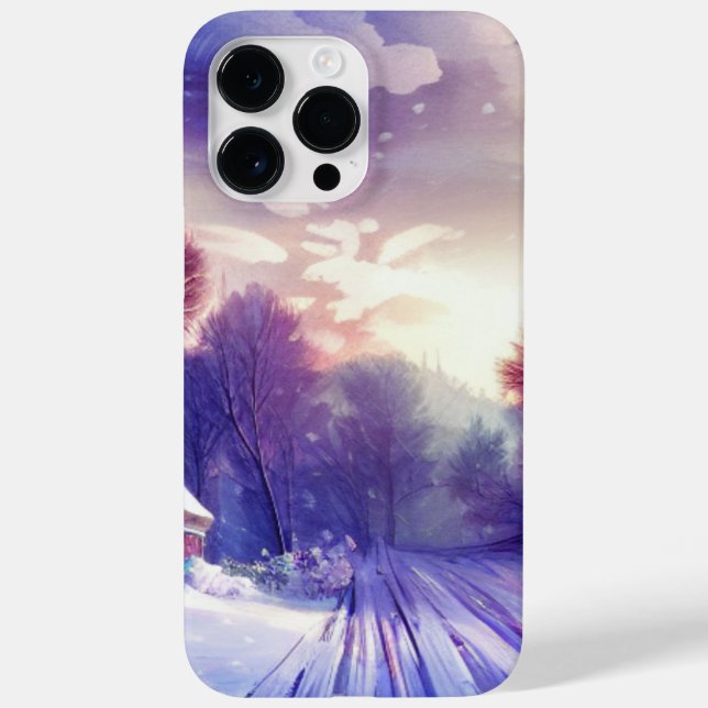 Winter Sunrise Over Snowy Path Case-Mate iPhone Case (Back)