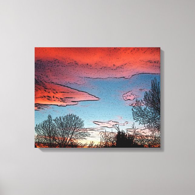 Winter Sunset Canvas Print (Front)