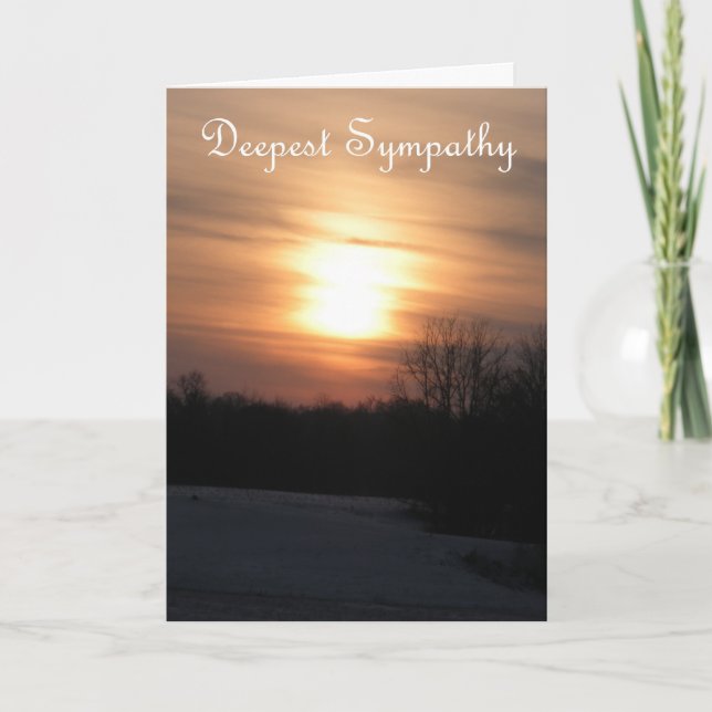 Winter Sunset - Deepest Sympathy Card (Front)