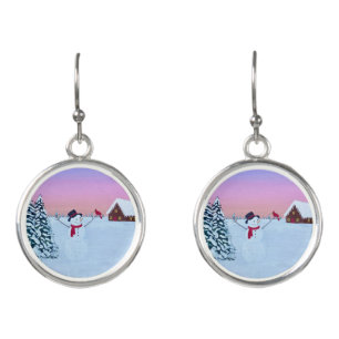 winter sunset earrings