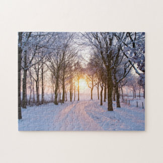 Winter Sunset Jigsaw Puzzle