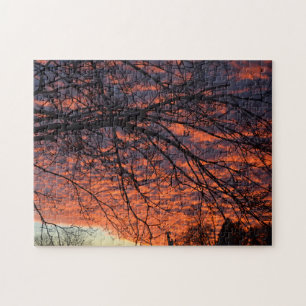 Winter Sunset Jigsaw Puzzle