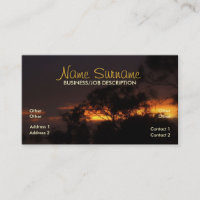 Winter Sunset Mood Business Card