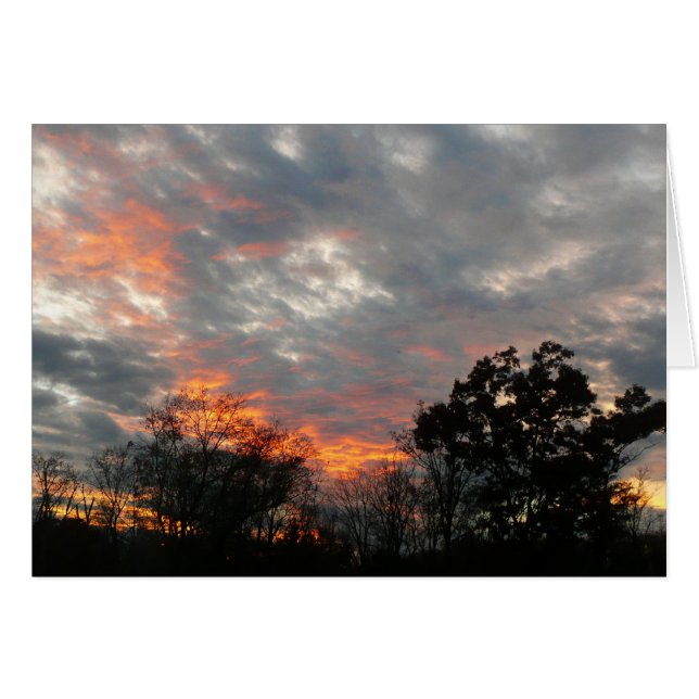 Winter Sunset Nature Landscape Photography Cards (Front Horizontal)