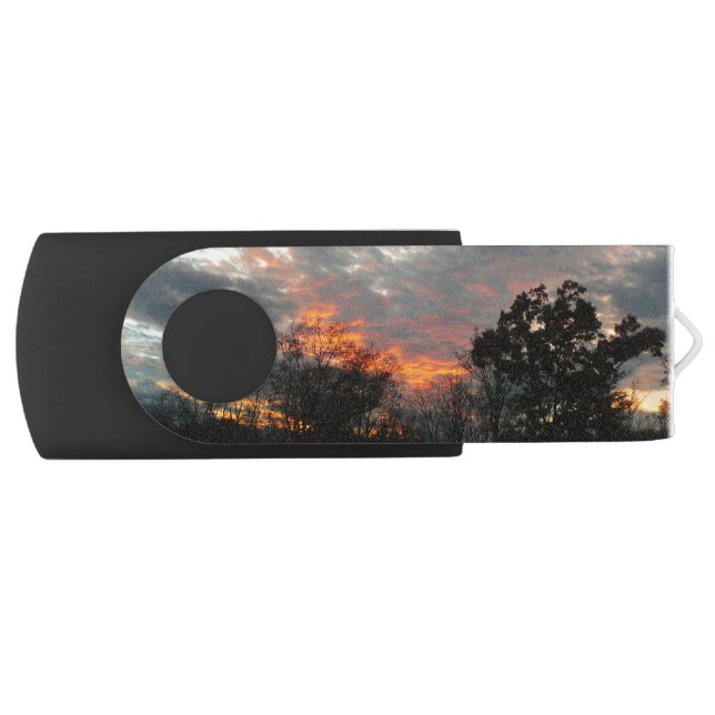 Winter Sunset Nature Landscape Photography Flash Drive (Front)
