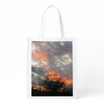 Winter Sunset Nature Landscape Photography Grocery Bag