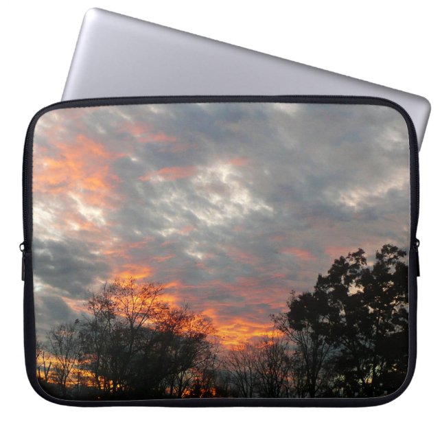 Winter Sunset Nature Landscape Photography Laptop Sleeve (Front)