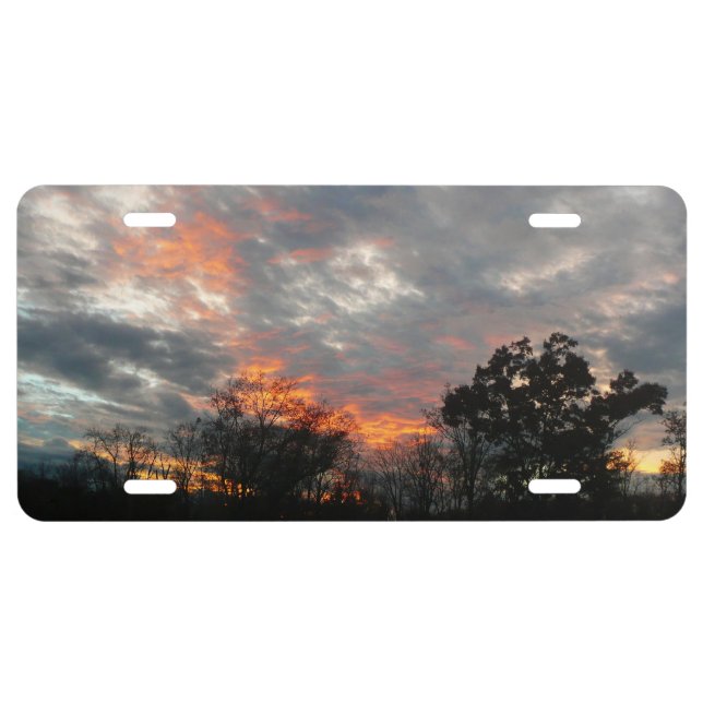 Winter Sunset Nature Landscape Photography License Plate (Front)