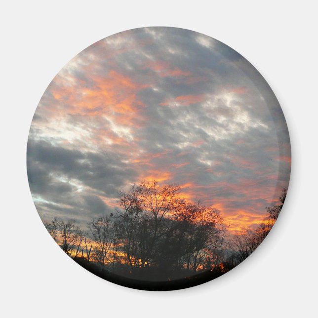 Winter Sunset Nature Landscape Photography Magnet (Front)