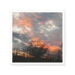 Winter Sunset Nature Landscape Photography Napkins
