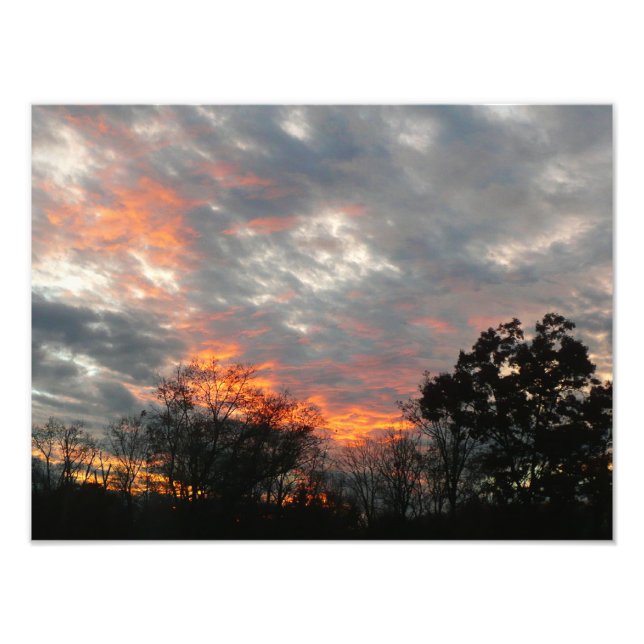 Winter Sunset Nature Landscape Photography Photo Print (Front)