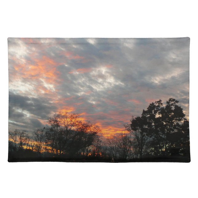 Winter Sunset Nature Landscape Photography Placemat (Front)