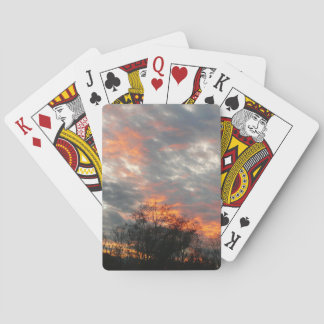 Winter Sunset Nature Landscape Photography Poker Cards