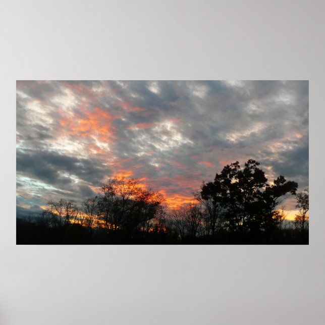 Winter Sunset Nature Landscape Photography Poster (Front)
