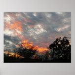 Winter Sunset Nature Landscape Photography Poster
