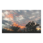 Winter Sunset Nature Landscape Photography Rectangular Sticker