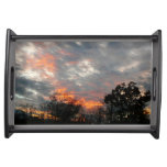 Winter Sunset Nature Landscape Photography Serving Tray
