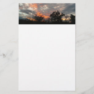 Winter Sunset Nature Landscape Photography Stationery