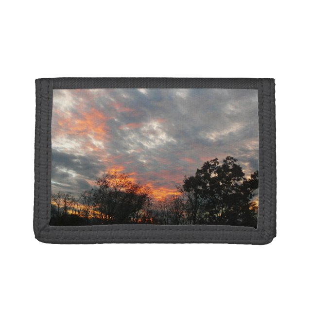 Winter Sunset Nature Landscape Photography Trifold Wallet (Front)