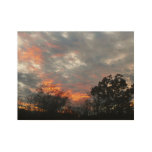 Winter Sunset Nature Landscape Photography Wood Poster