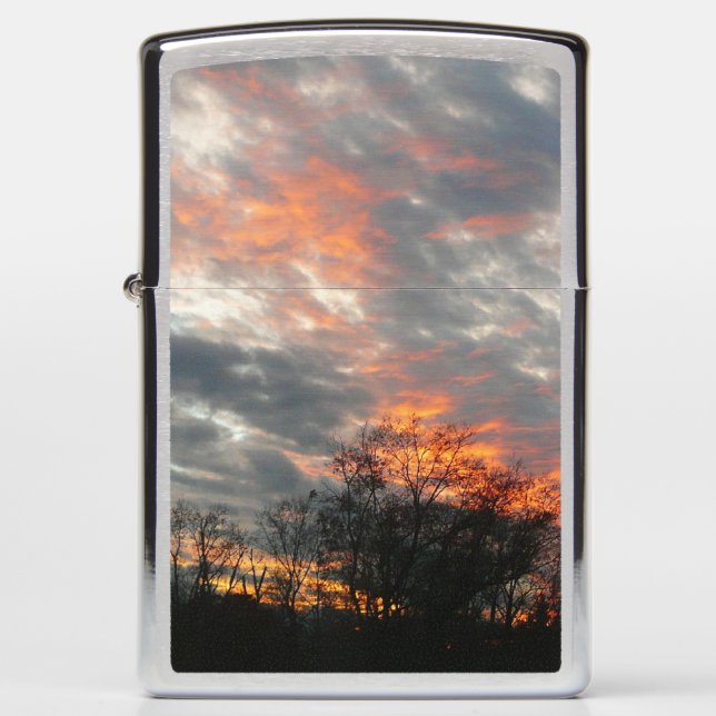 Winter Sunset Nature Landscape Photography Zippo Lighter (Front)