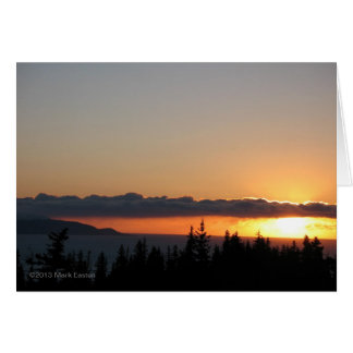 Winter Sunset on Kachemak Bay Cards