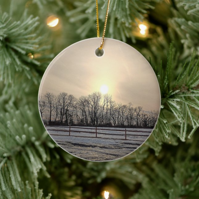 Winter Sunset Ornament  (Tree)