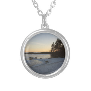 Winter Sunset Silver Plated Necklace