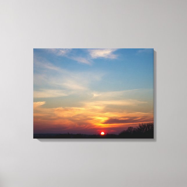 Winter sunset sky canvas print (Front)