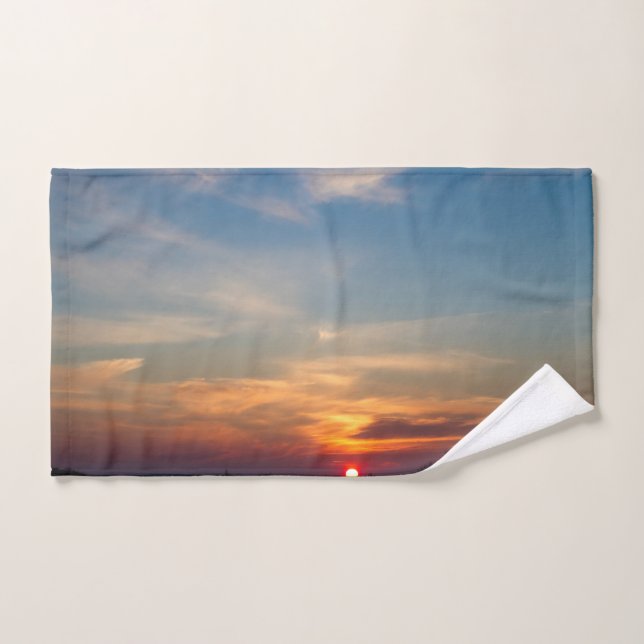Winter sunset sky hand towel  (Hand Towel)