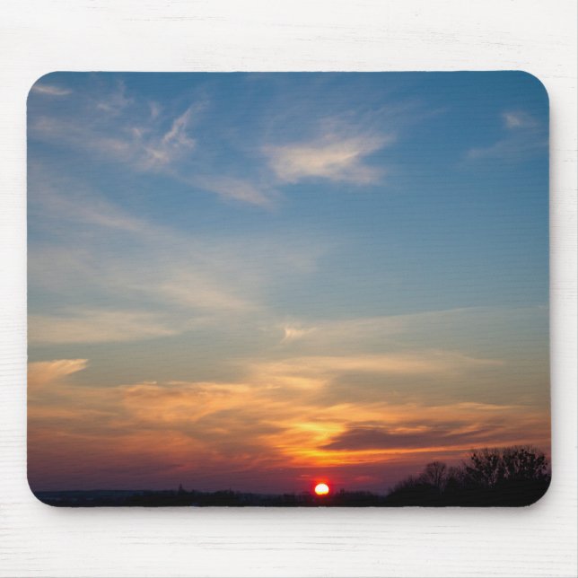 Winter sunset sky mouse pad (Front)