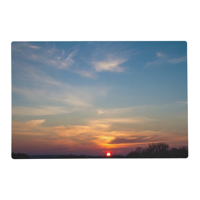 Winter sunset sky placemat (Front)