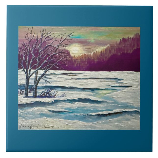 Winter Sunset Tile (Front)