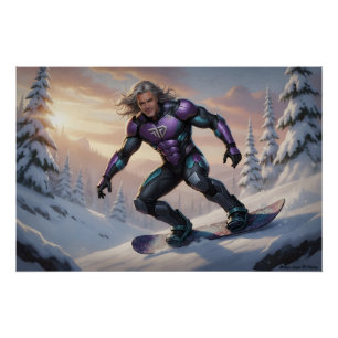 Winter Superhero Poster