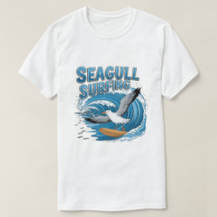Winter Surfer Seagull, Seagull Surfing, Seagull T T-Shirt