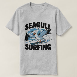 Winter Surfer Seagull, Seagull Surfing, Seagull T T-Shirt