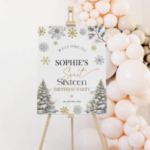 Winter Sweet Sixteen Welcome sign