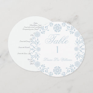 Winter Talavera Wedding Place and Menu Card