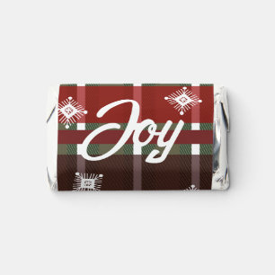 Winter Tartan Plaid Green Festive Joy Hershey's Miniatures
